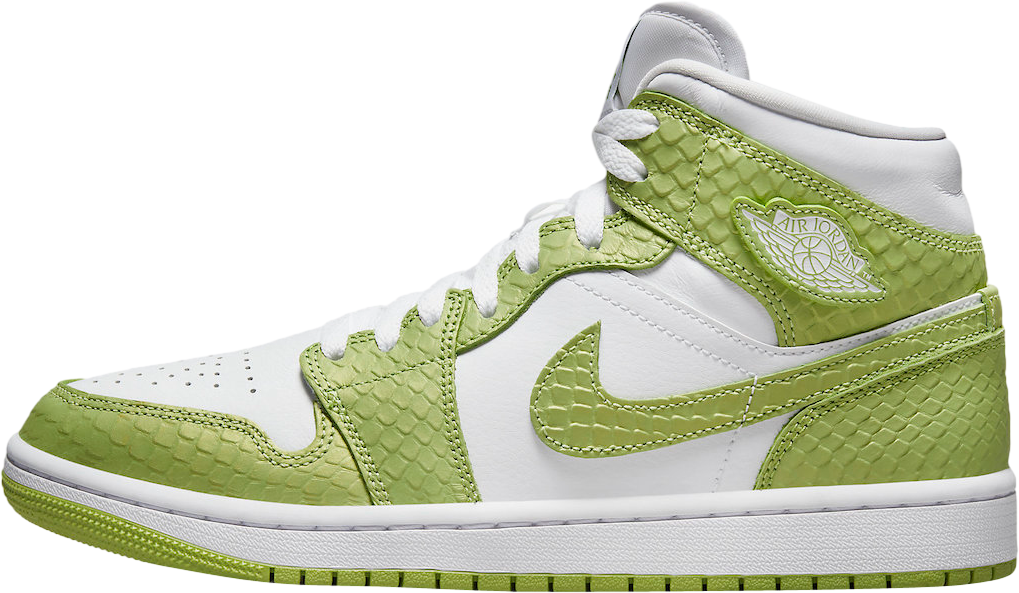 Air Jordan 1 Mid WMNS Green Python
