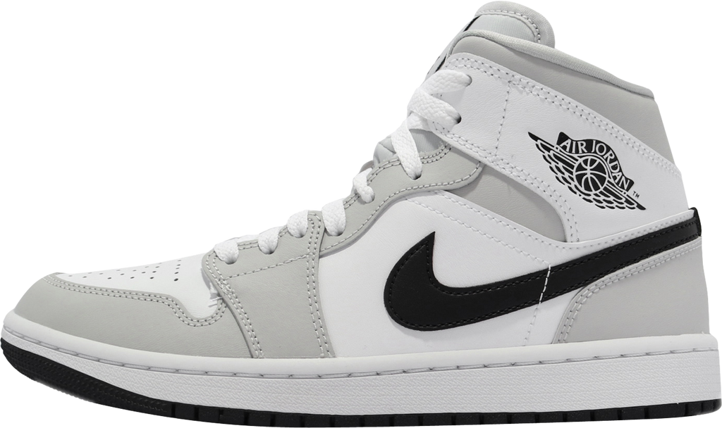 Air Jordan 1 Mid WMNS White Light Smoke Grey