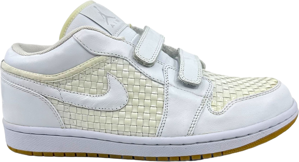 Air Jordan 1 Velcro Premr Low Platinum White / Mtlc Platinum