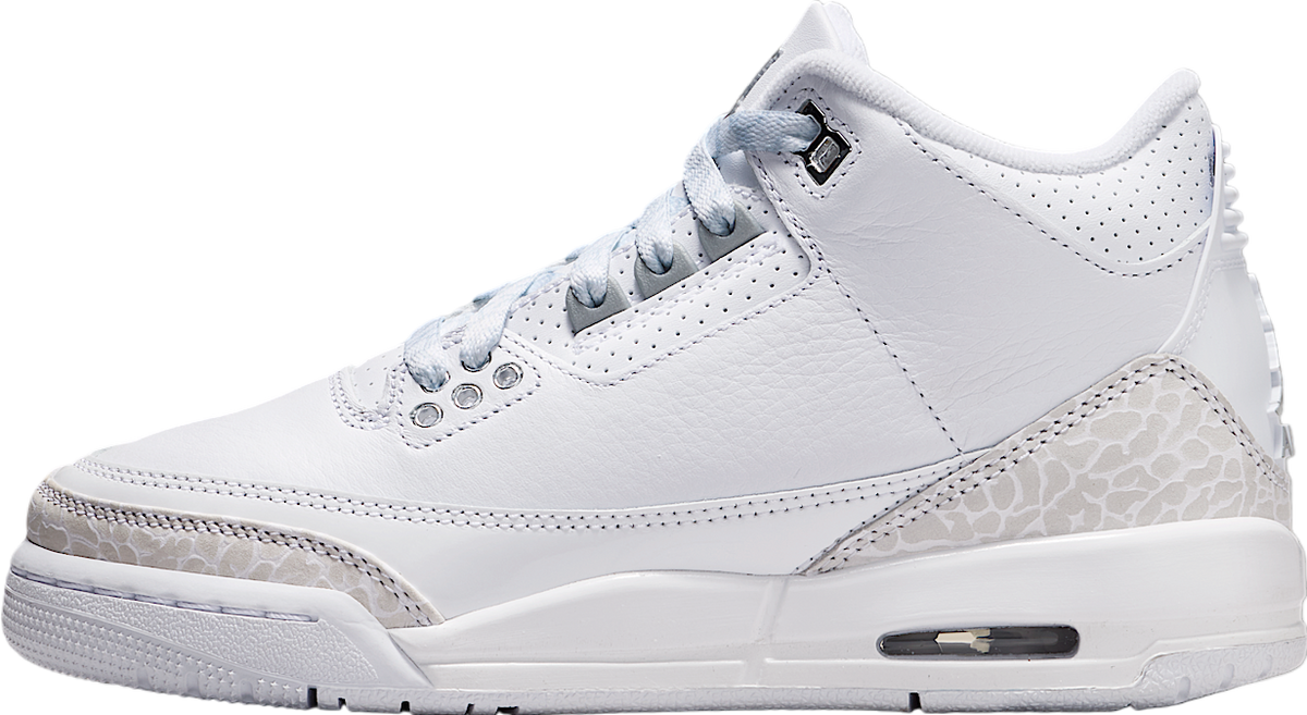 Air Jordan 3 GS White / Metallic Silver