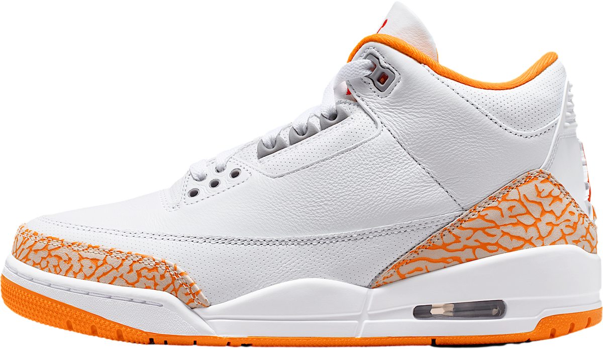 Air Jordan 3 Orange Citrus WMNS White / Cement Grey