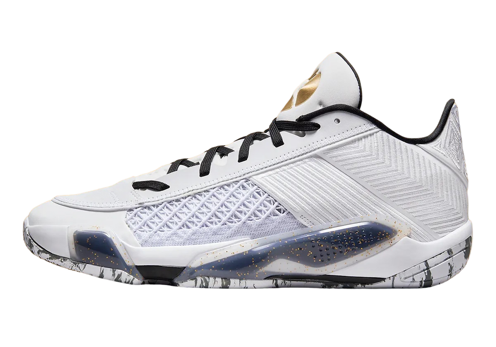 Air Jordan 38 Low White Metallic Gold