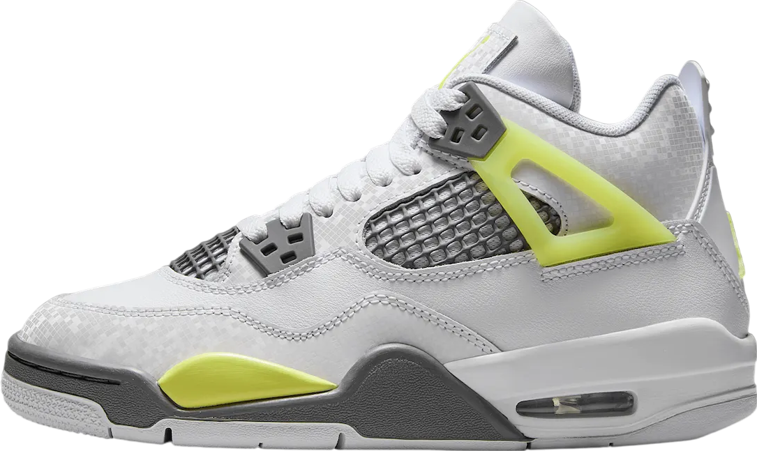 Air Jordan 4 GS White / Light Lemon Twist