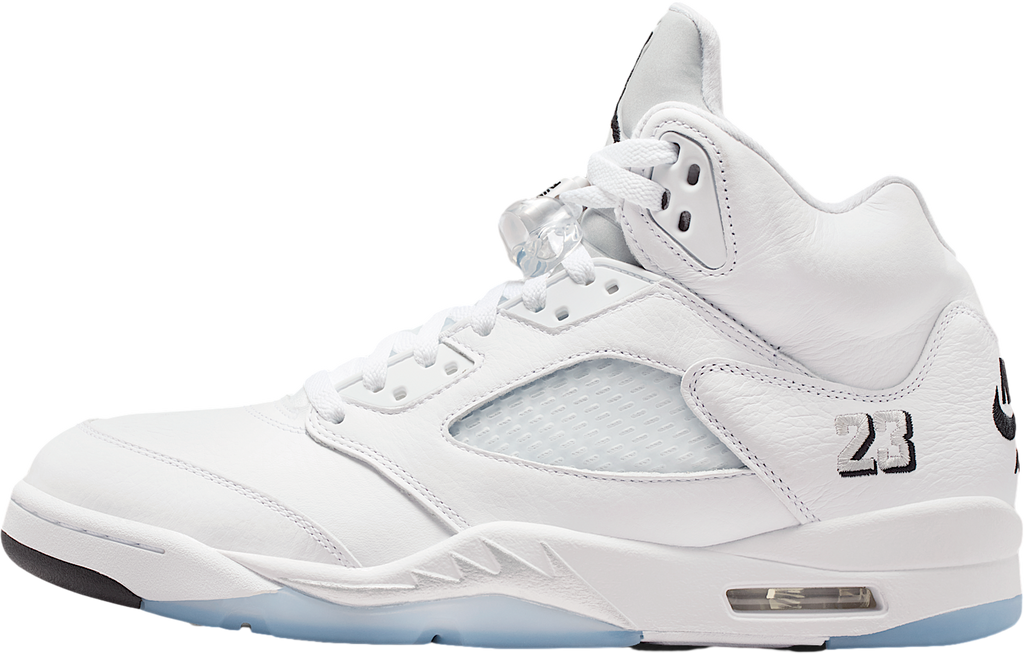 Air Jordan 5 White / Black / Metallic Silver