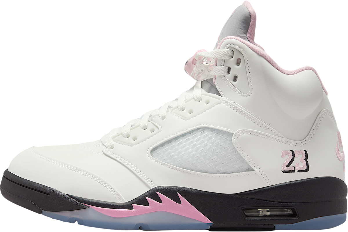 Air Jordan 5 White / Medium Soft Pink