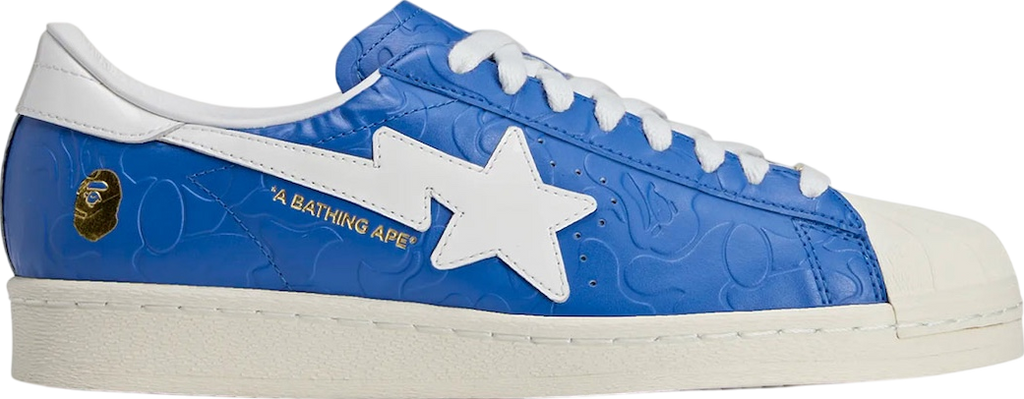 BAPE x adidas Superstar Blue White