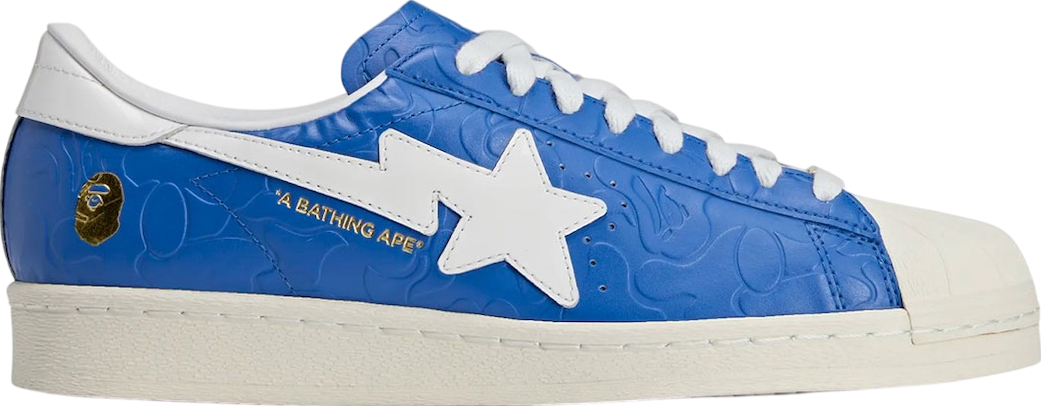 BAPE x adidas Superstar Blue White