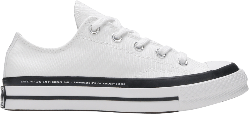 Fragment Design x Moncler x Converse Chuck 70 Low White
