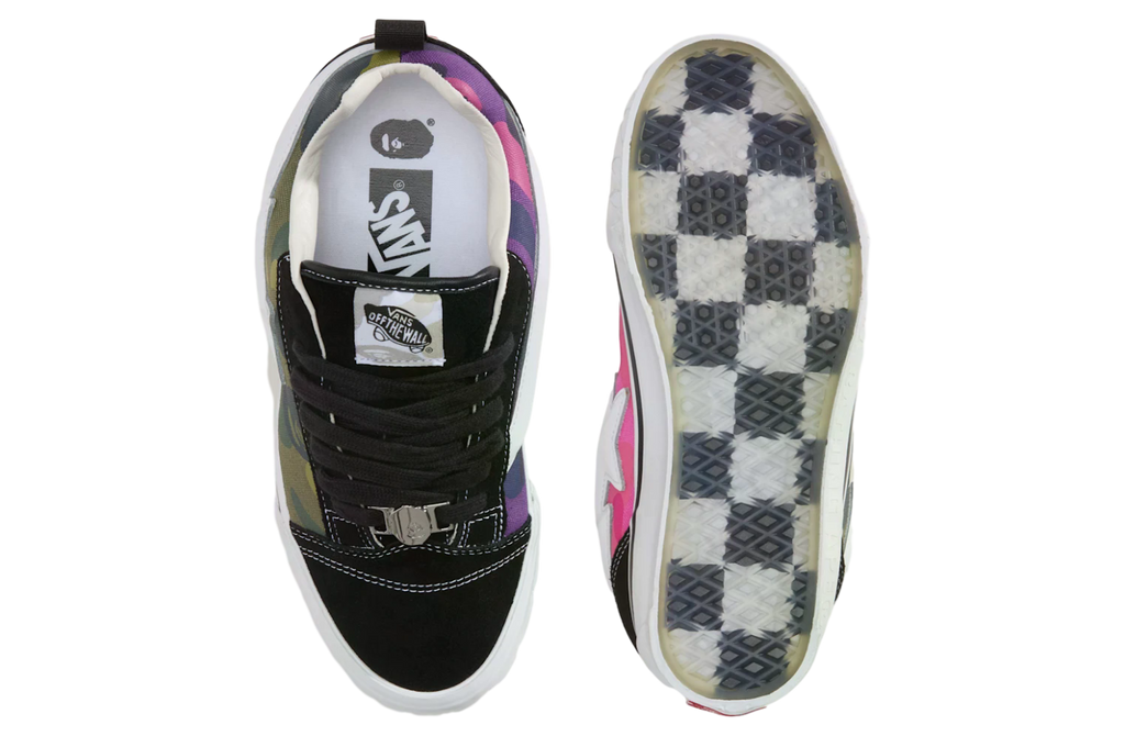 A Bathing Ape x Vans Knu Skool Black / Pink - Image 3