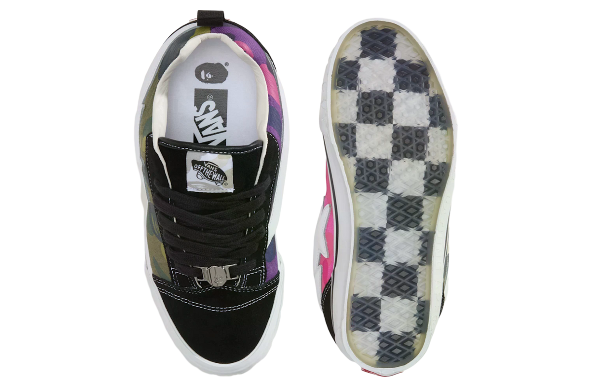 A Bathing Ape x Vans Knu Skool Black / Pink - Image 3