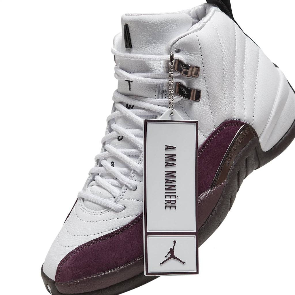 A Ma Maniére x Air Jordan 12 WMNS White Burgundy Crush - Image 7