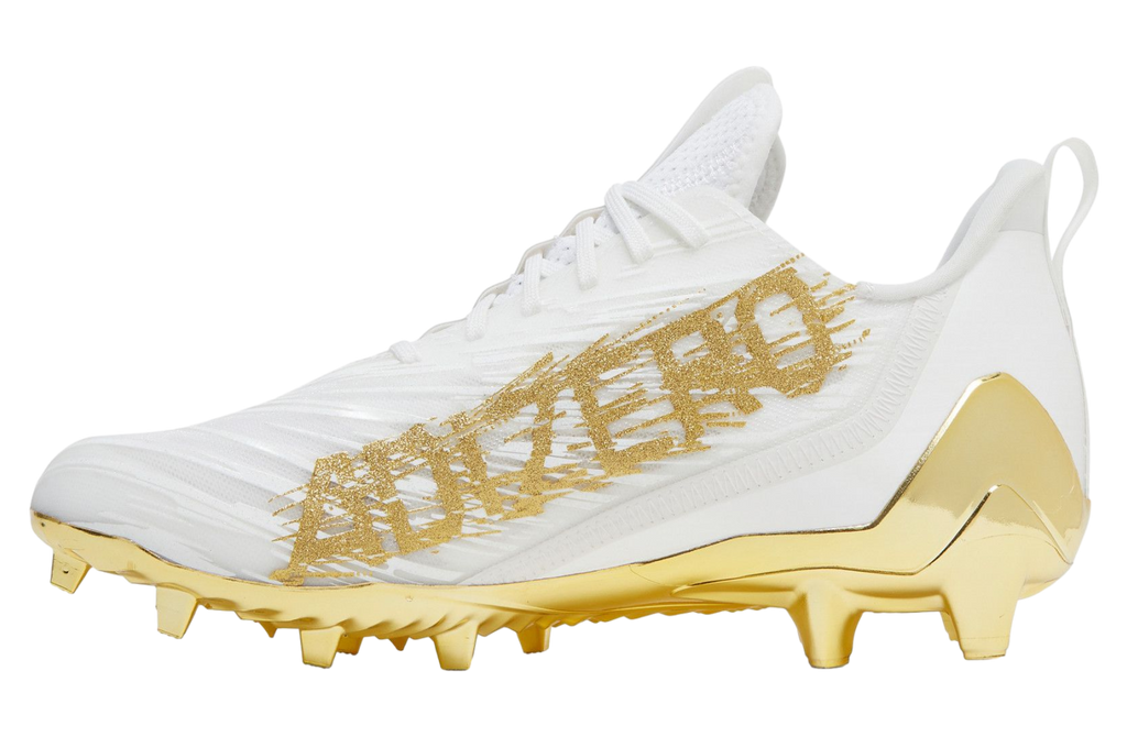 Adidas Adizero Cleats White Gold Metallic - Image 2