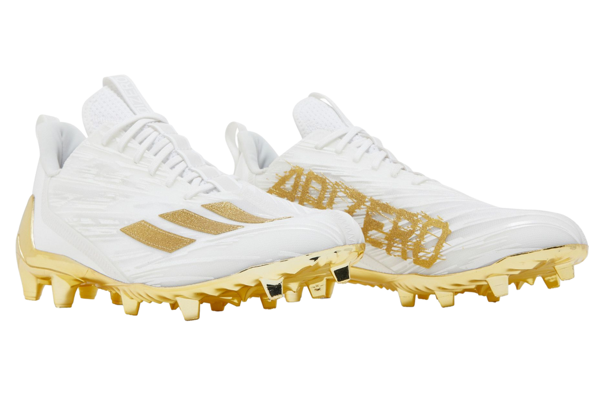Adidas Adizero Cleats White Gold Metallic - Image 5