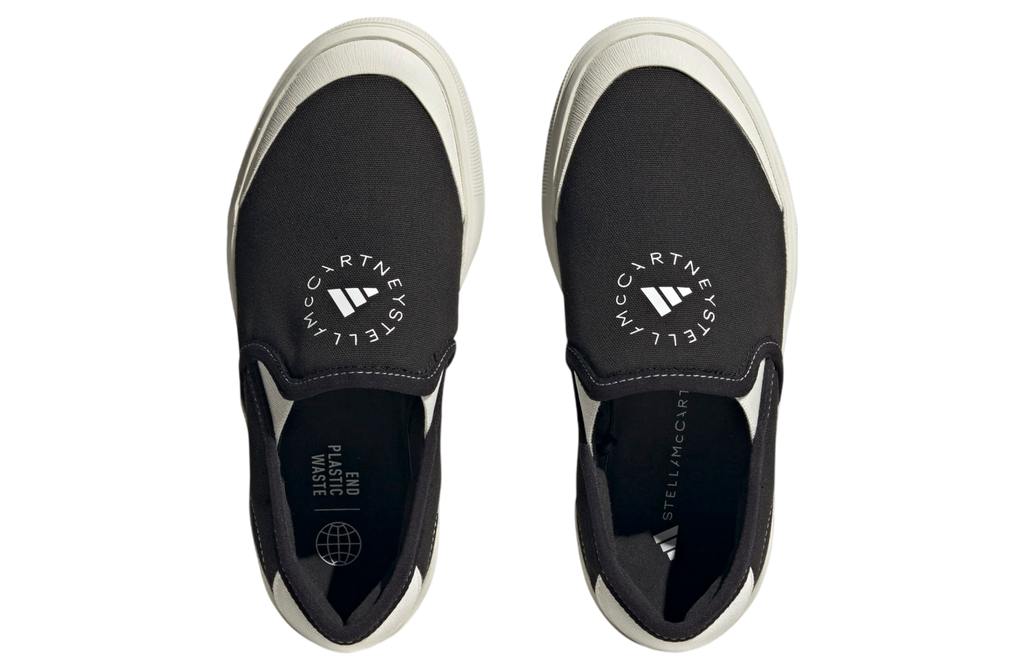 Adidas by Stella Mccartney Court Slip-On Core Black / Off White - Image 2
