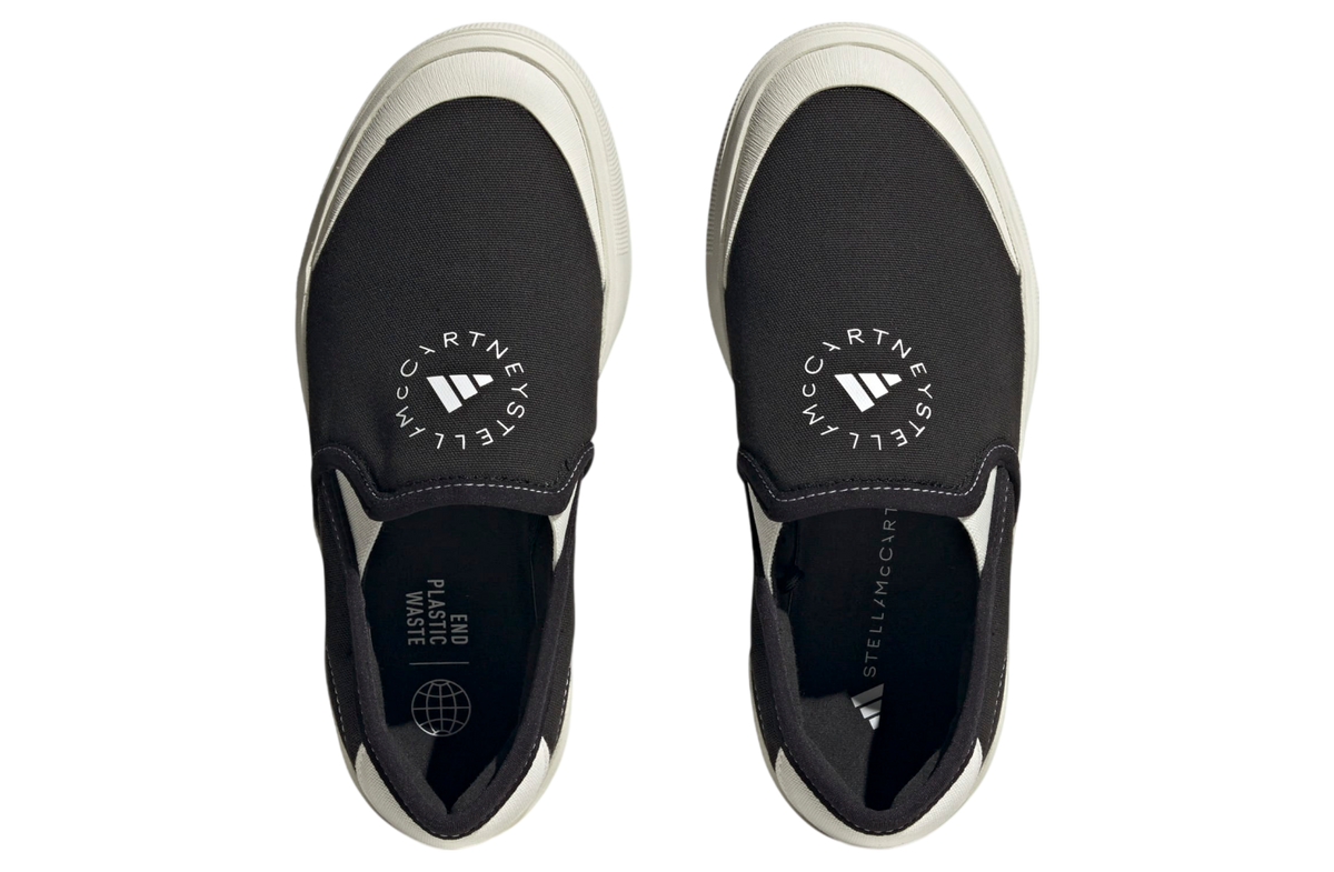 Adidas by Stella Mccartney Court Slip-On Core Black / Off White - Image 2