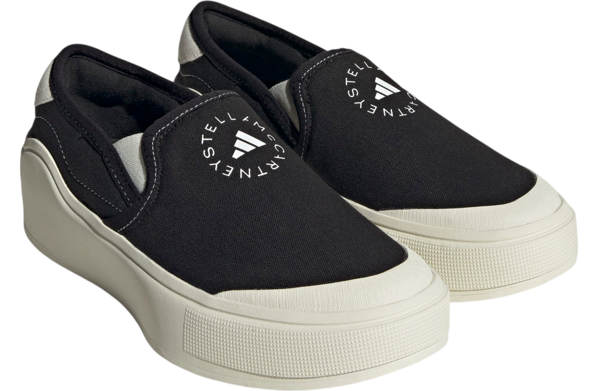 Adidas by Stella Mccartney Court Slip-On Core Black / Off White - Image 4