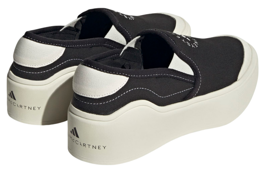 Adidas by Stella Mccartney Court Slip-On Core Black / Off White - Image 5