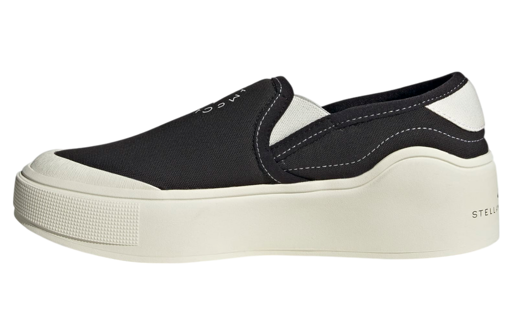 Adidas by Stella Mccartney Court Slip-On Core Black / Off White - Image 6