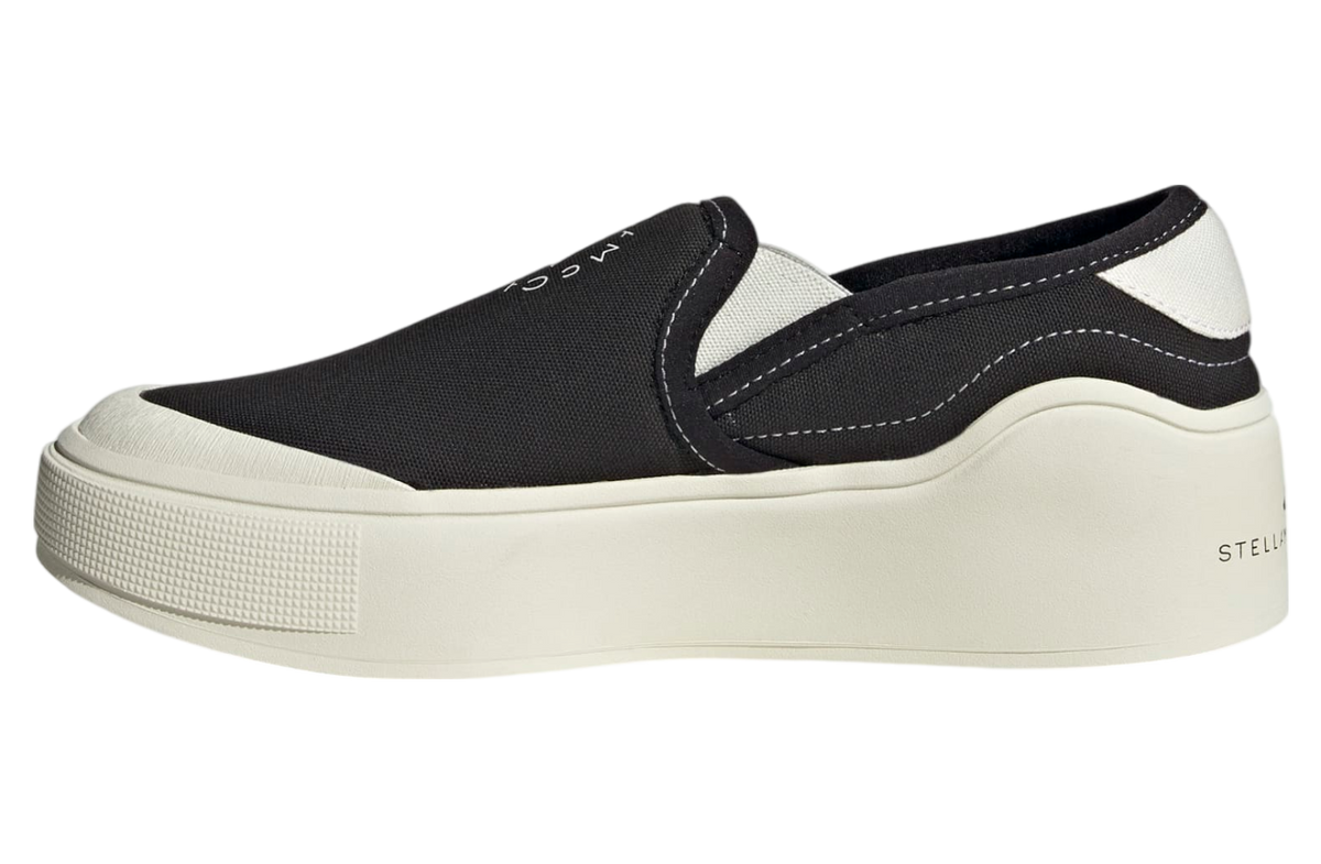 Adidas by Stella Mccartney Court Slip-On Core Black / Off White - Image 6