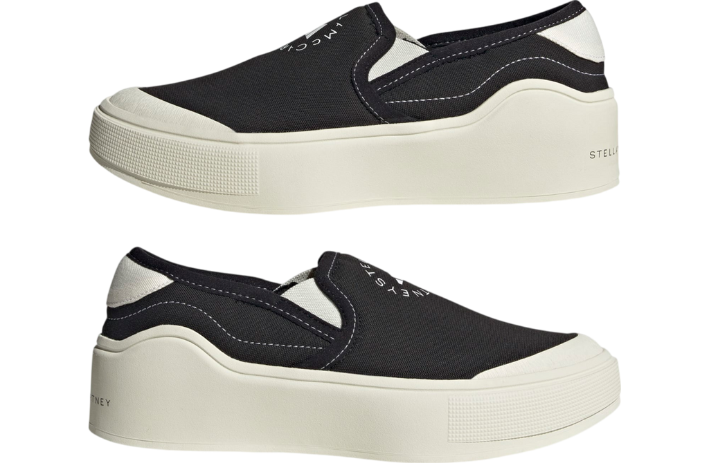 Adidas by Stella Mccartney Court Slip-On Core Black / Off White - Image 7