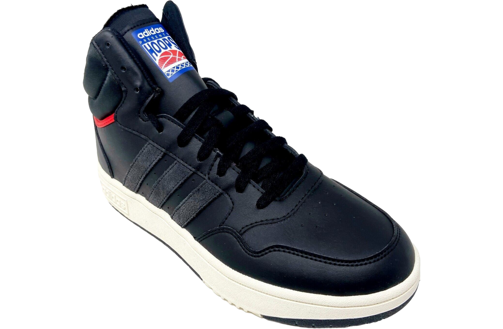 Adidas Hoops 3.0 Mid Black Vivid Red - Image 2
