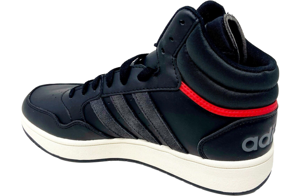 Adidas Hoops 3.0 Mid Black Vivid Red - Image 3