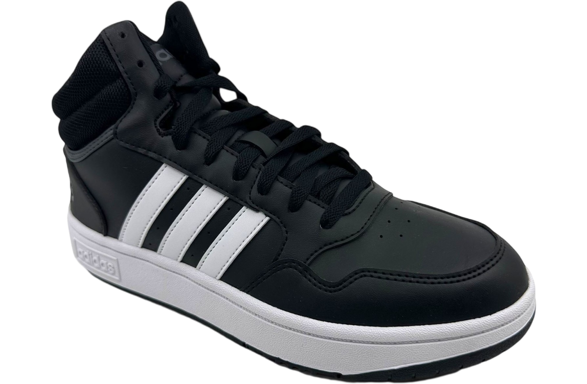 Adidas Hoops 3.0 Mid Core Black / Cloud White - Image 2