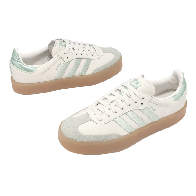Adidas Sambae W Off White / Lime Green - Image 6
