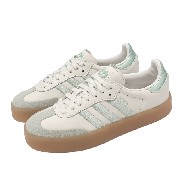 Adidas Sambae W Off White / Lime Green - Image 8