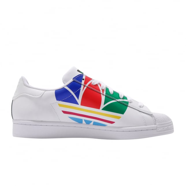adidas Superstar Pure Cloud White Red Blue - Image 2