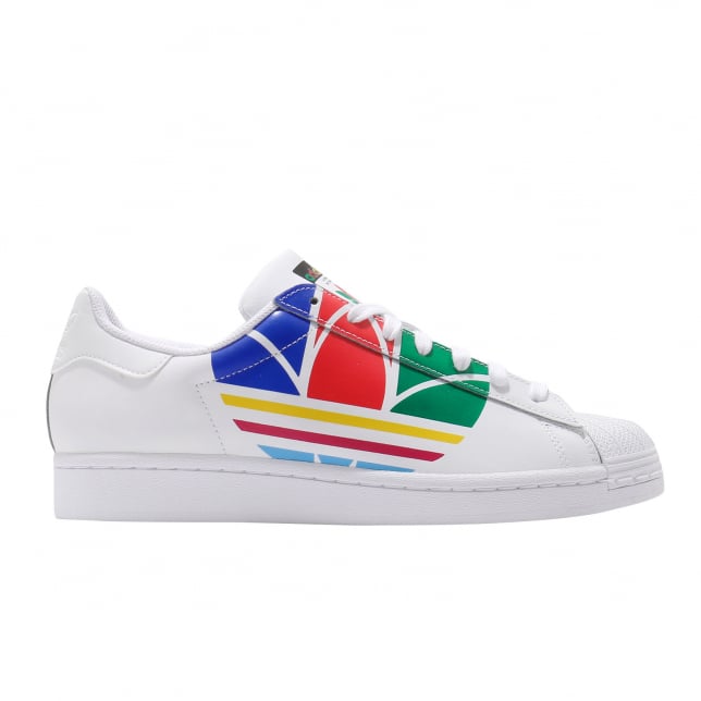 adidas Superstar Pure Cloud White Red Blue - Image 5