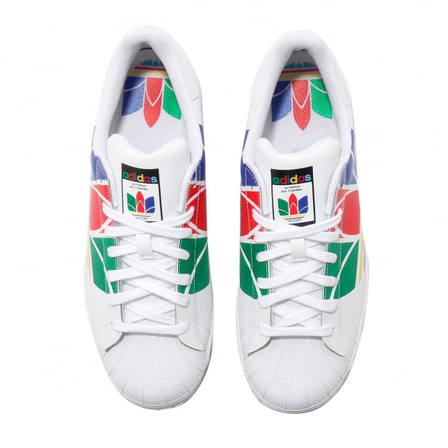 adidas Superstar Pure Cloud White Red Blue - Image 6