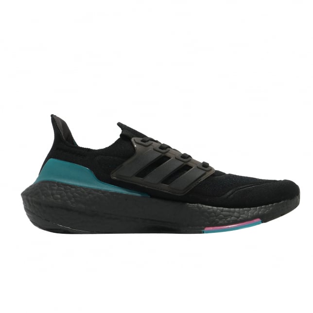 adidas Ultra Boost 2021 Core Black Carbon Active Teal - Image 2