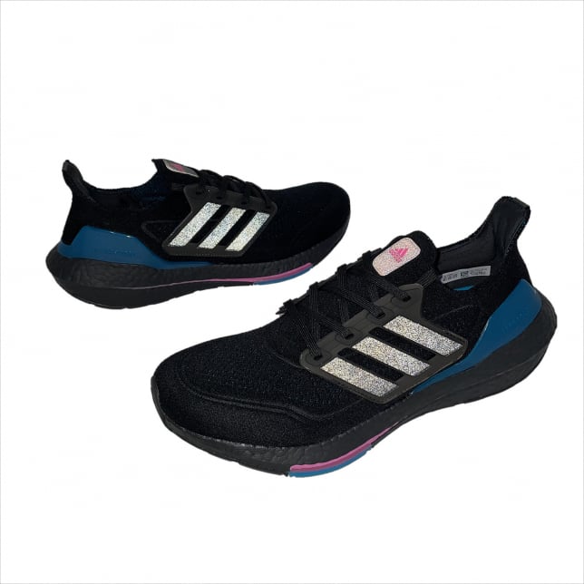 adidas Ultra Boost 2021 Core Black Carbon Active Teal - Image 7