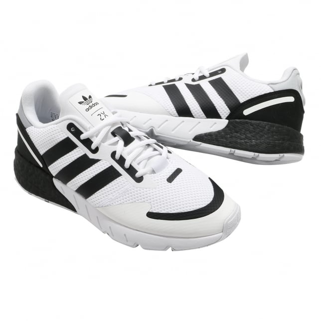 adidas ZX 1K Boost Cloud White Core Black Halo Silver - Image 6
