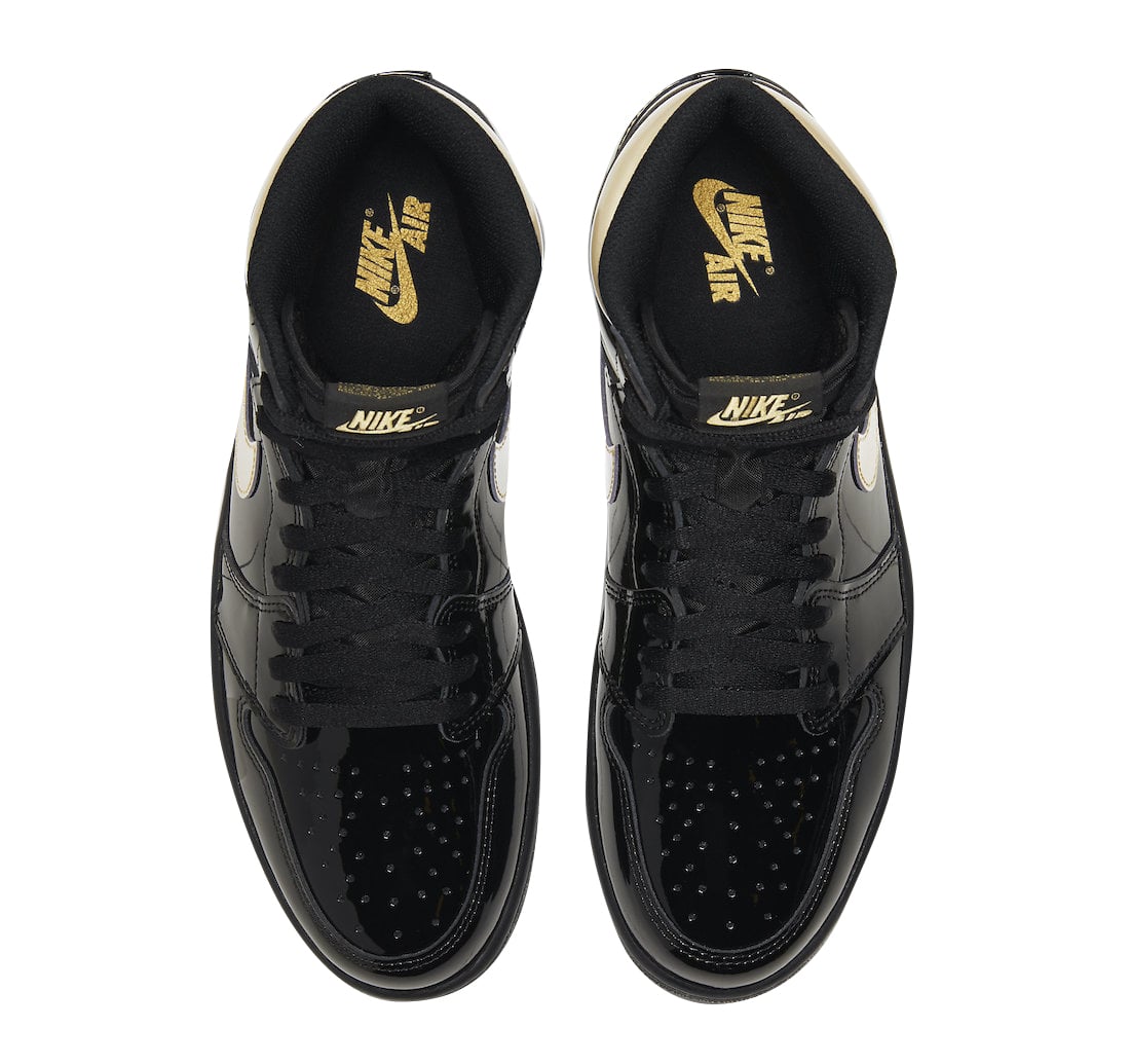 Air Jordan 1 High OG Black Metallic Gold - Image 4