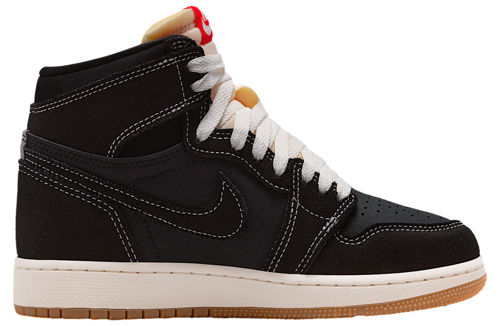 Air Jordan 1 High OG GS Black / Sail / Gum Medium Brown - Image 3