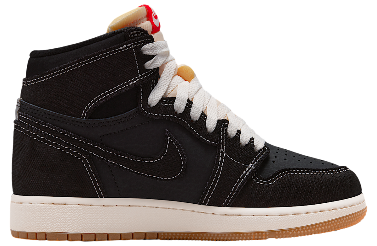 Air Jordan 1 High OG GS Black / Sail / Gum Medium Brown - Image 3