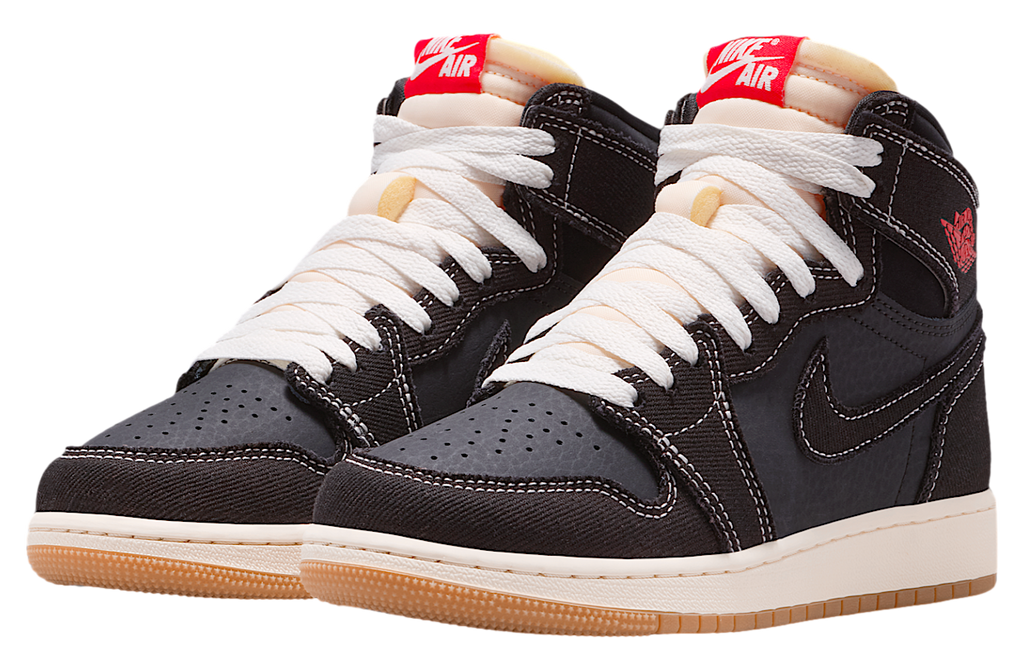 Air Jordan 1 High OG GS Black / Sail / Gum Medium Brown - Image 5