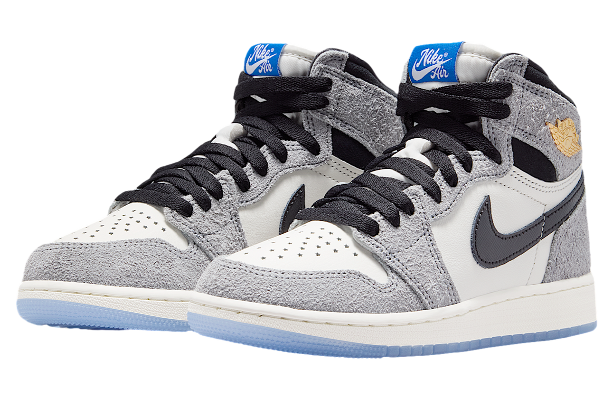 Air Jordan 1 High OG GS Cool Grey / Game Royal - Image 5