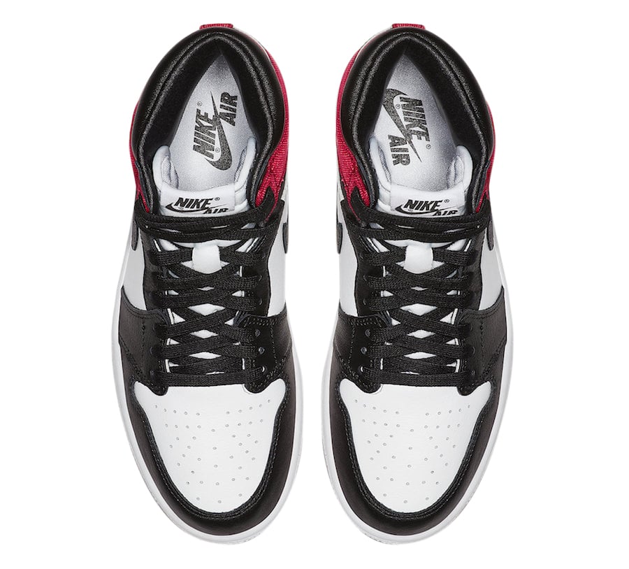 Air Jordan 1 High WMNS Satin Black Toe - Image 4