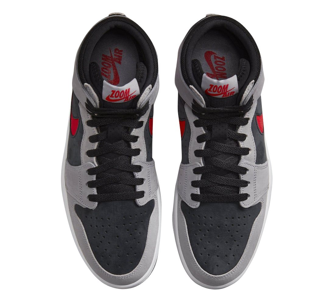 Air Jordan 1 High Zoom Comfort 2 Fire Red Cement Grey - Image 4