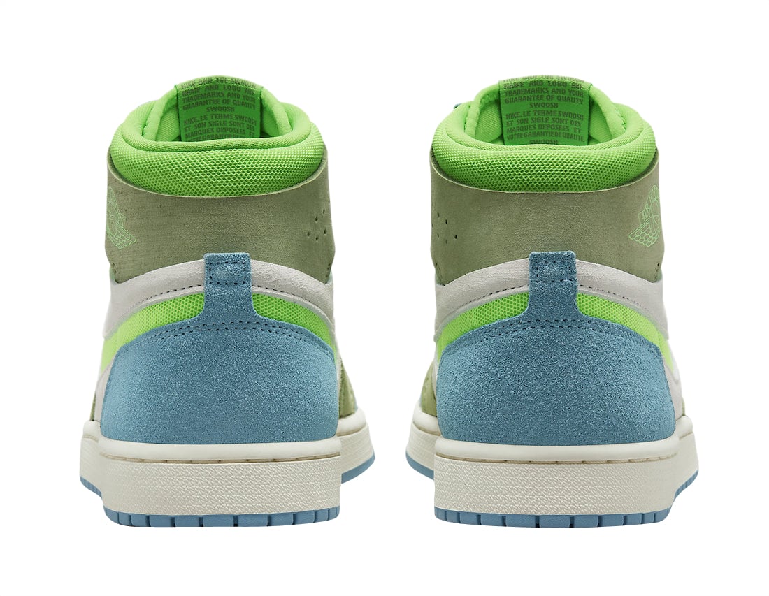 Air Jordan 1 High Zoom Comfort 2 WMNS University Blue Electric Green - Image 5