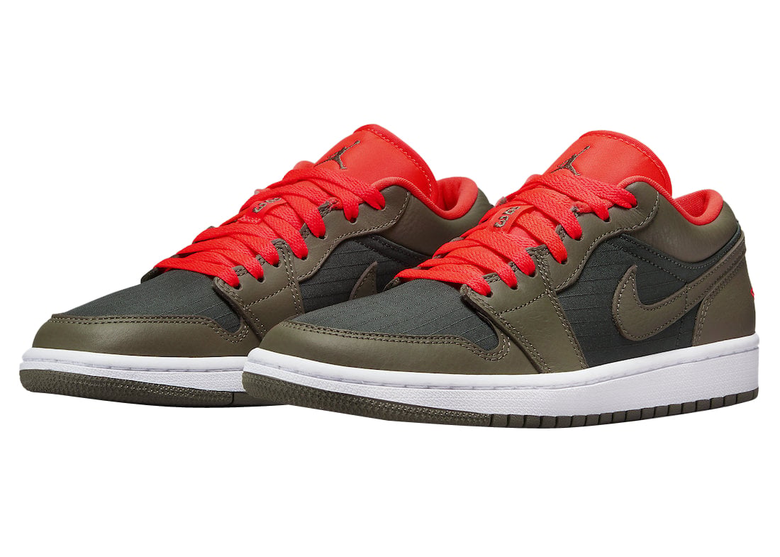 Air Jordan 1 Low Black Olive Crimson - Image 2