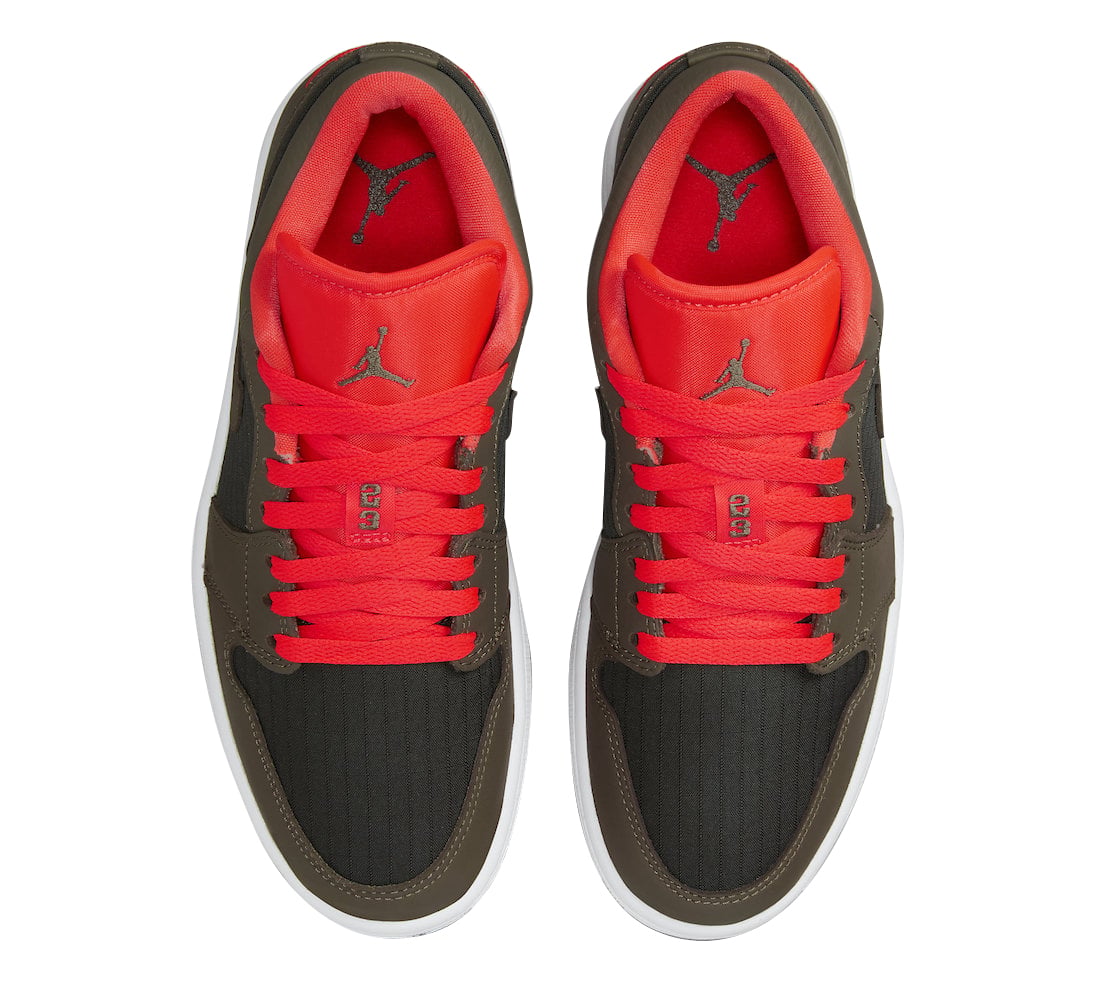Air Jordan 1 Low Black Olive Crimson - Image 4