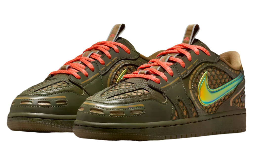 Air Jordan 1 Low Brown Kelp / Light Wild Mango - Image 2
