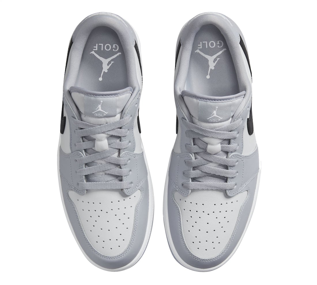 Air Jordan 1 Low Golf Wolf Grey / Black-Photon Dust- White - Image 4
