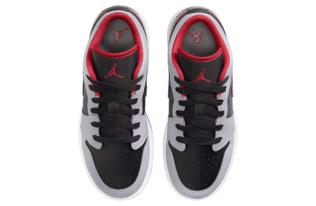 Air Jordan 1 Low GS Black / Cement Grey / Fire Red - Image 4
