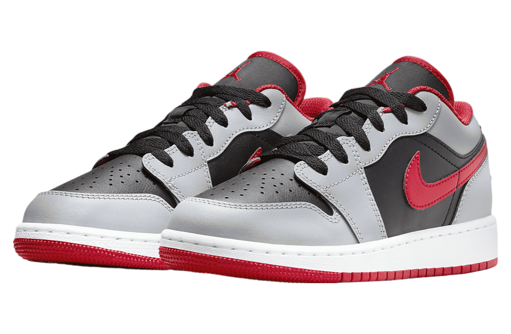 Air Jordan 1 Low GS Black / Cement Grey / Fire Red - Image 5
