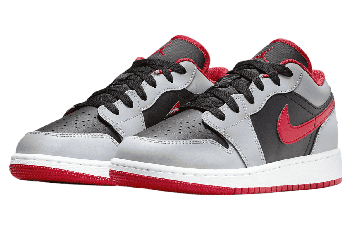 Air Jordan 1 Low GS Black / Cement Grey / Fire Red - Image 5